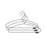 Brabantia Soft Touch Clothes Hangers Set of 3 black/white