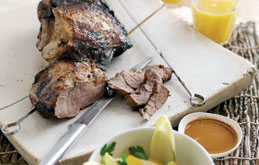 Butterflied Leg of Lamb with Orange, Soy and Thyme