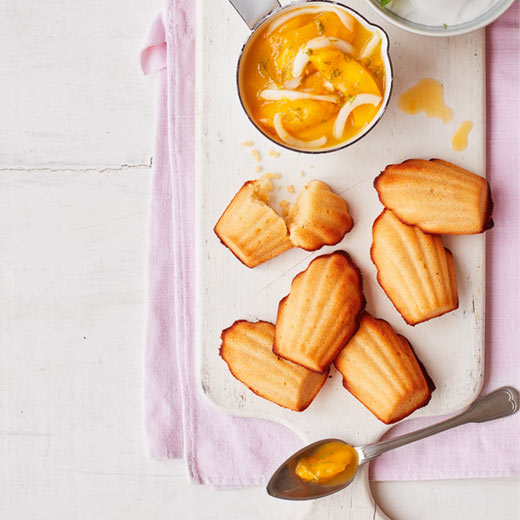 Mango, Lime & Coconut with Honey Almond Biscuits