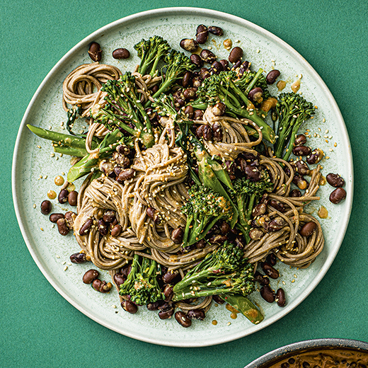 Black Bean, Broccoli and Sesame Spicy Noodles  