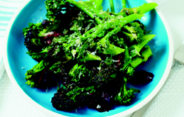 Broccoli, olive and parmesan salad