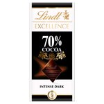 Lindt Excellence 70% Cocoa Dark Chocolate Bar