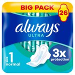 Always Sanitary Towels Ultra Normal (Size 1) Wings