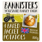 Bannisters Farm 4 Ready Baked Jacket Potatoes