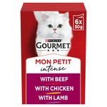 Gourmet Mon Petit Meaty Variety Beef Chicken Lamb Wet Cat Food