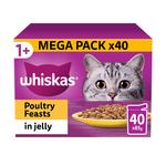 WHISKAS 1+ Cat Pouches Poultry Feasts in Jelly 