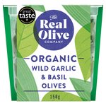 Real Olive Co. Organic Wild Garlic & Basil Pitted Olives