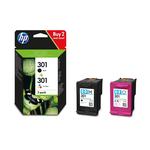 HP 301 Black & Colour Ink Cartridge Combo Pack
