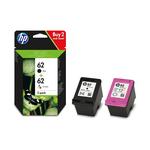 HP 62 Black & Colour Ink Cartridge Combo Pack