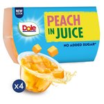 Dole Peaches In Juice Fruit Pots Multipack 