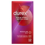 Durex Thin Feel Extra Lube Condoms Regular Fit