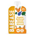 Babease Organic Butternut Squash, Carrot & Broccoli Pouch, 6+mths+