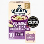 Quaker Oat So Simple Sultanas & Raisins Fruit Porridge Sachets Cereal