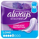 Always Discreet Incontinence Pads Long