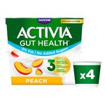 Activia Peach No Added Sugar Fat Free Yoghurt