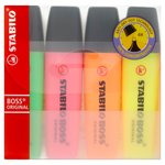 STABILO BOSS ORIGINAL Highlighter wallet of 4 assorted colours
