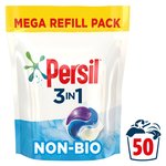 Persil 3 in 1 Laundry Washing Capsules Non Bio 50 Wash 