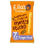 Ella's Kitchen Sweetcorn and Carrot Melty Sticks Baby Snack 7+ Months