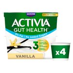 Activia Vanilla No Added Sugar Fat Free Yoghurt