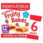 Kiddylicious Strawberry Fruity Bakes, 12 mths+ Multipack