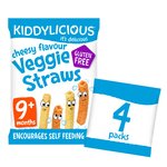 Kiddylicious Cheesy Veggie Straws, 9 mths+ Multipack