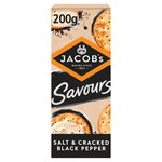 Jacob's Savours Bakes Salt & Cracked Black Pepper Crackers
