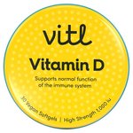 VITL Vitamin D Vegan Soft Gel Capsules 