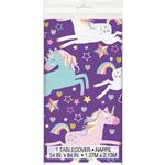 Magic Unicorn & Tie-Dye Plastic Table Cover