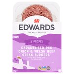Edwards  2 Caramelised Onion & Welsh Beef Steak Burgers