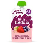 Little Freddie Strawberries, Blueberries & Oats Organic Pouch, 6 mths+