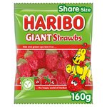Haribo Giant Strawbs Sweets Sharing Bag