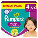 Pampers Premium Protection Nappies, Size 4 (9-14kg) Jumbo+ Pack