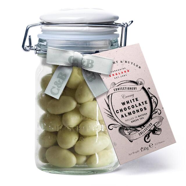Cartwright Butler Almonds Coated In White Choc Rolled In Matcha Green Tea Ocado