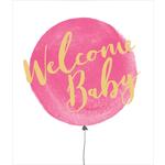 Pink Balloon New Baby Card