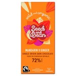 Seed & Bean Organic Dark Chocolate Bar 72% Mandarin & Ginger