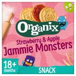 Organix Strawberry & Apple Organic Jammie Monsters, 18 mths+ Multipack