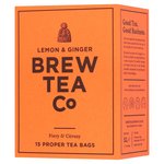 Brew Tea Co Lemon & Ginger Tea Bags