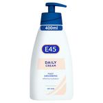 E45 Daily Moisturiser Cream for dry skin Pump