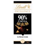 Lindt Excellence 90% Dark Supreme Chocolate Bar