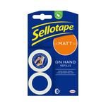 Sellotape On Hand Invisible Refills Twin Pack