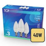 TCP Candle Coated Small Screw 40W Light Bulbs
