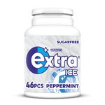 Extra Ice Peppermint Sugarfree Chewing Gum Bottle 46 Pieces