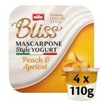 Muller Bliss Mascarpone Style Peach & Apricot Yogurts