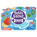 Petits Filous Kids No Added Sugar Strawberry & Banana Yoghurt Pots