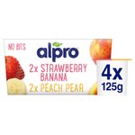 Alpro No Bits Strawberry-Banana & Peach-Pear Yoghurt Alternative