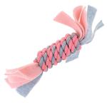 Little Rascals Fleecy Rope Coil Pink Puppy Toy