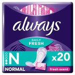 Always Dailies Singles Normal To Go Scented Panty Liners