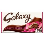 Galaxy Cookie Crumble & Milk Chocolate Block Bar Vegetarian