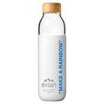 Evian SOMA Travel Glass Water Bottle Designer Light Blue