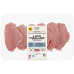 M&S Select Farms 6 British Outdoor Bred Pork Loin Medallions